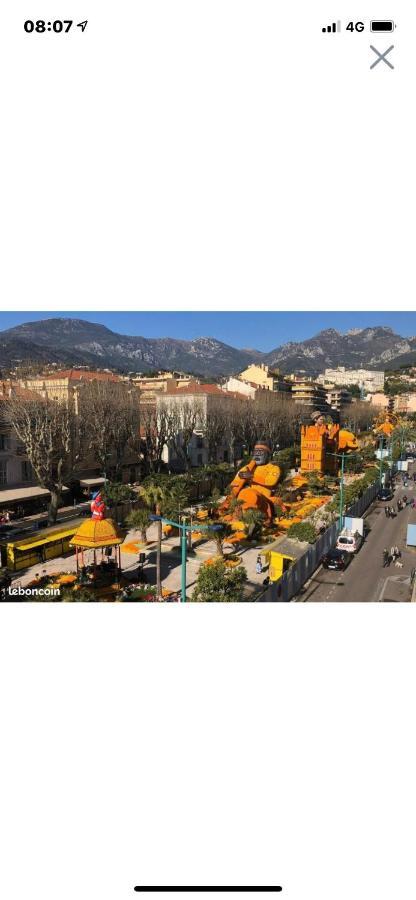 Menton Centre Vue Imprenable Sur Mer Et Jardin Bioves Exterior foto