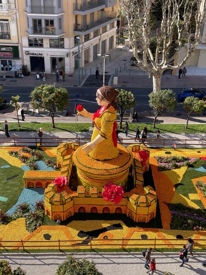 Menton Centre Vue Imprenable Sur Mer Et Jardin Bioves Exterior foto