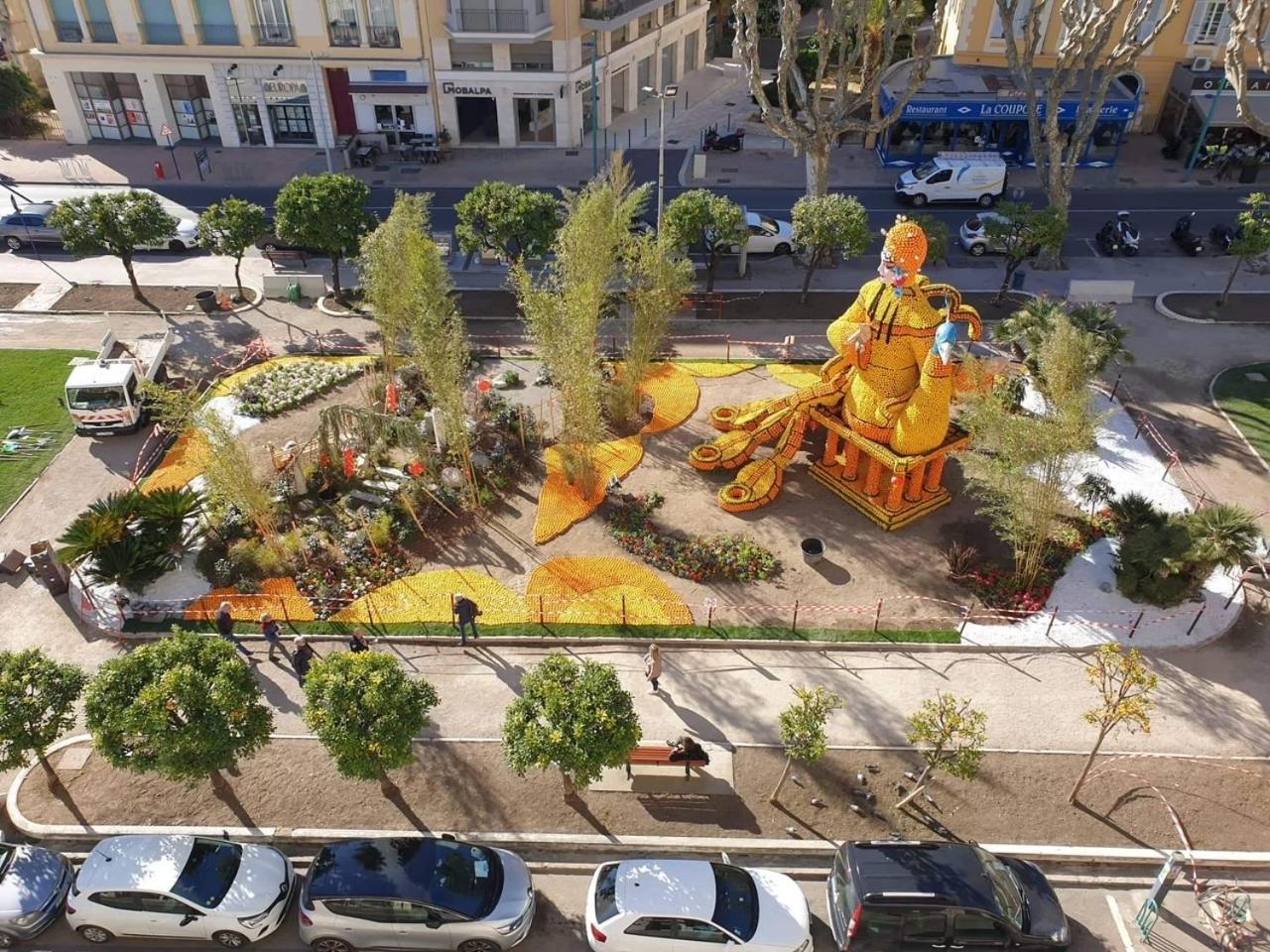 Menton Centre Vue Imprenable Sur Mer Et Jardin Bioves Exterior foto